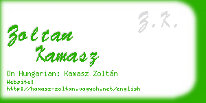 zoltan kamasz business card