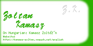 zoltan kamasz business card